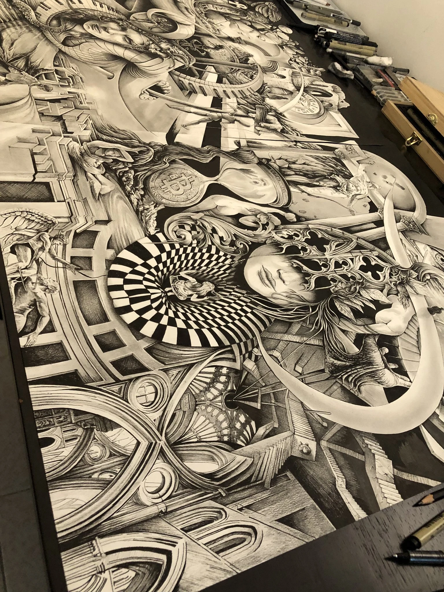 ParadigmStories drawings and visual work in the studio