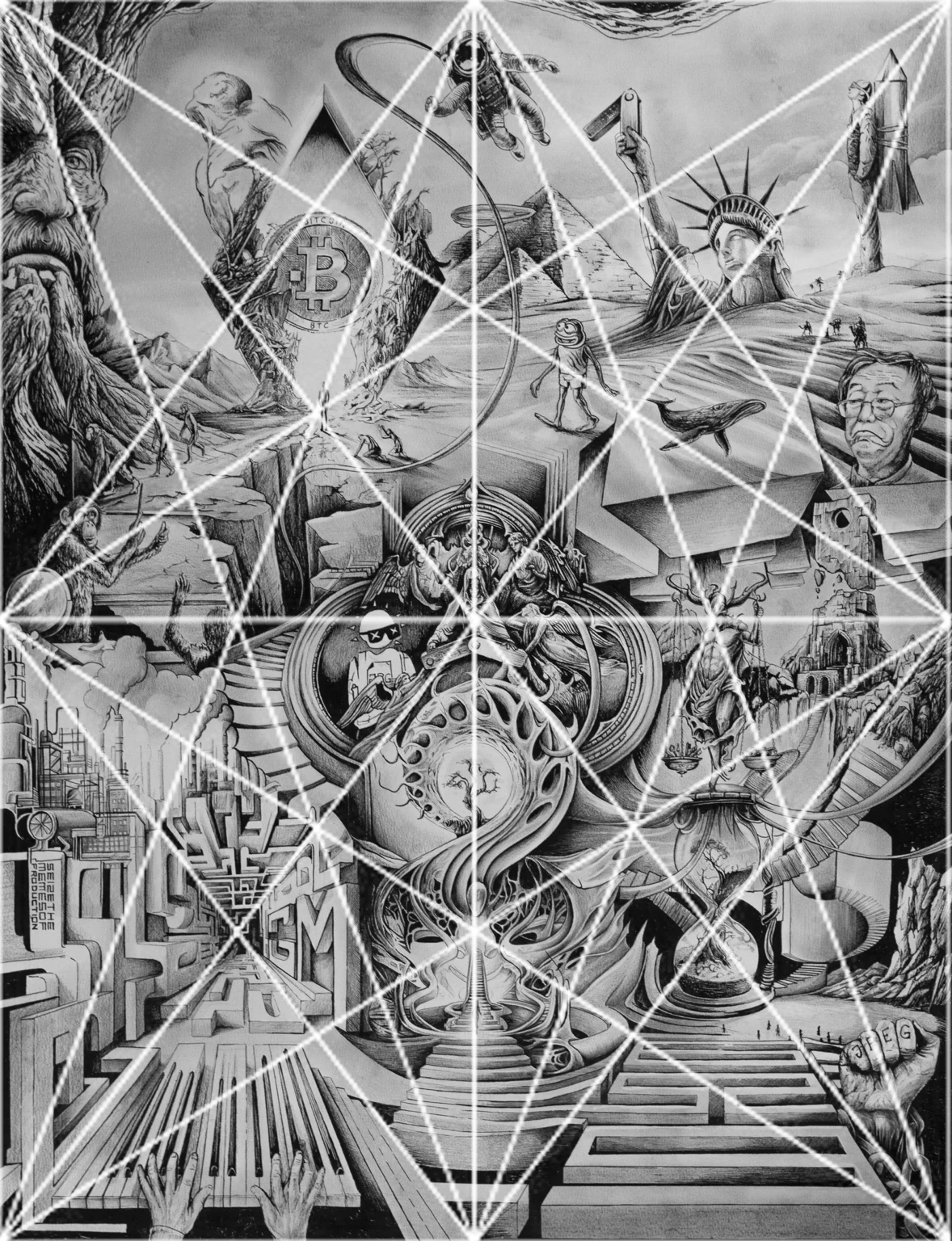 Harmonic armature overlay on a ParadigmStories drawing