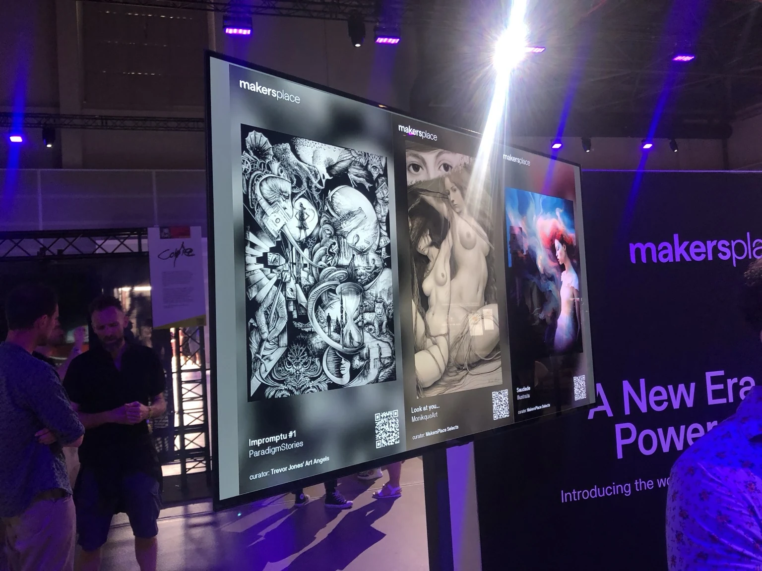 Impromptu on the MakersPlace exhibition display at NFC Lisbon