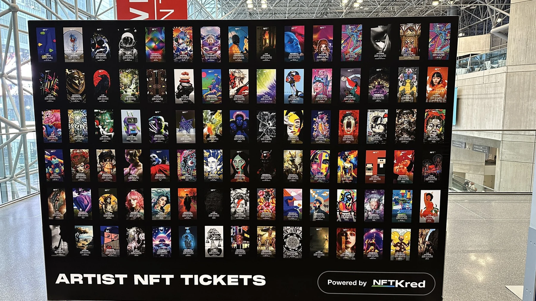 NFT.NYC Artist NFT Tickets installation